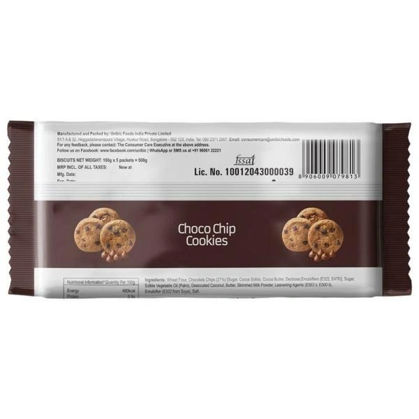 Unibic Choco Chip Cookies : 500 gms - 500 GMS