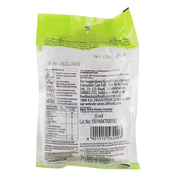 Act II Cheese Flavour Popcorn : 210 gms - 210 gms