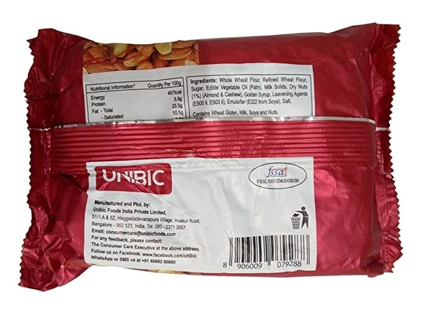 Unibic Kesar Cashew Badam Cookies : 200 gms - 200 GMS