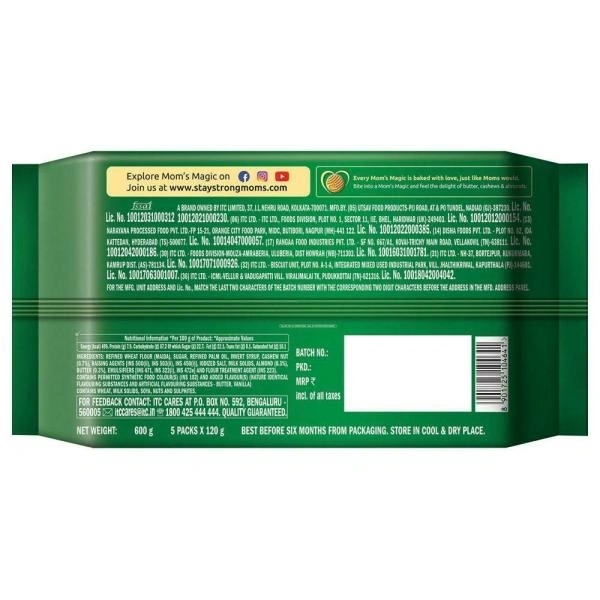 Sunfeast Mom's Magic Cashew & Almond : 600 gms - 600 GMS