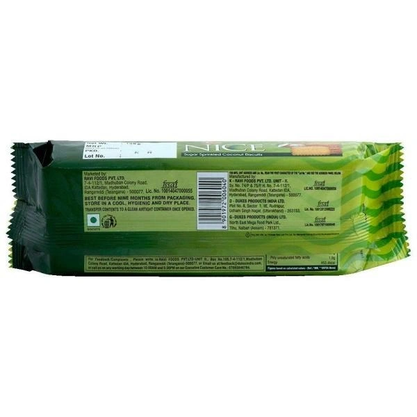 Dukes Nice Sugar Sprinkled Coconut Biscuits : 150 gms - 150 GMS