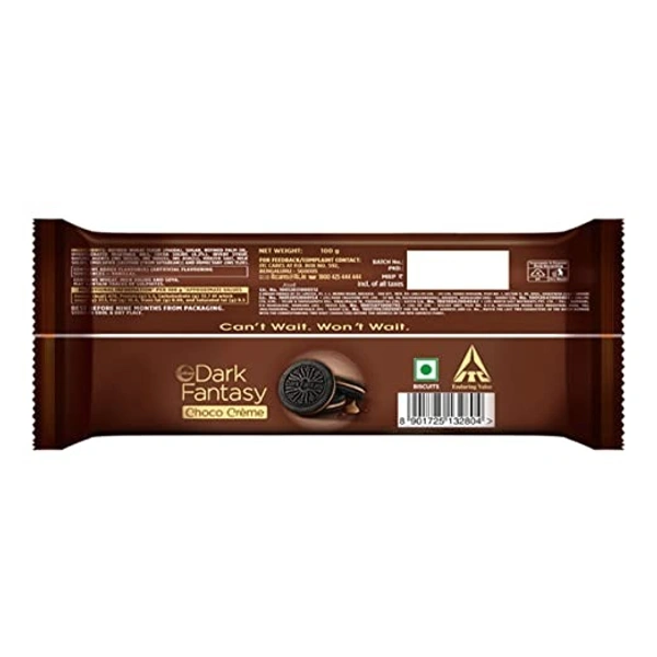 SUNFEAST Sunfeast Dark Fantasy Choco Creme Biscuits : 100 gms - 100 gms