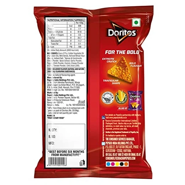 Doritos Cheese Flavour Nacho Chips : 66 gms - 66 Gms