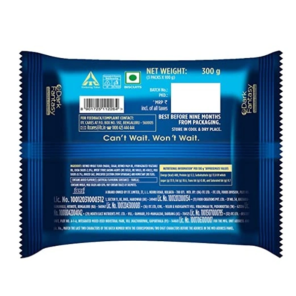 SUNFEAST Sunfeast Dark Fantasy Vanilla Creme Biscuits : 300 gms - 300 gms