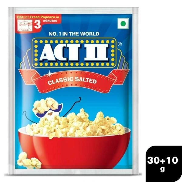 Act II Classic Salted Popcorn : 30 gms - 30 gms