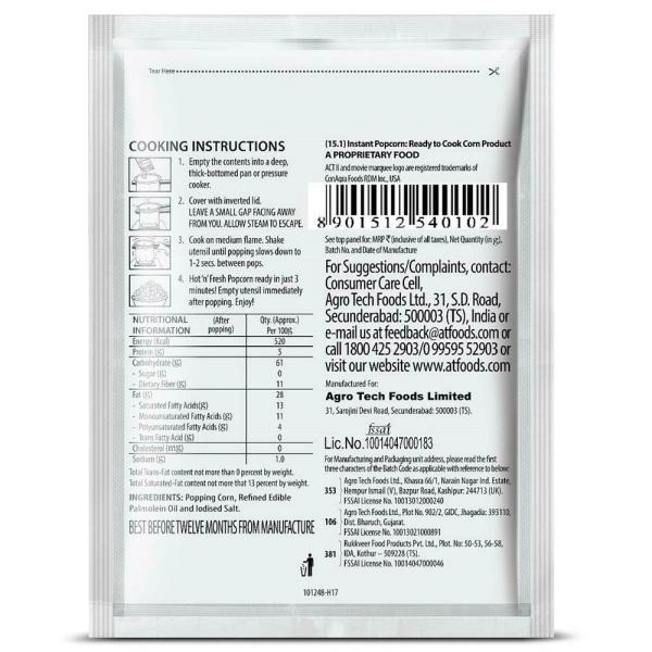 Act II Classic Salted Popcorn : 30 gms - 30 gms