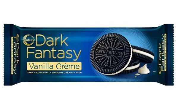SUNFEAST Sunfeast Dark Fantasy Vanilla Creme Biscuits : 100 gms - 100 gms