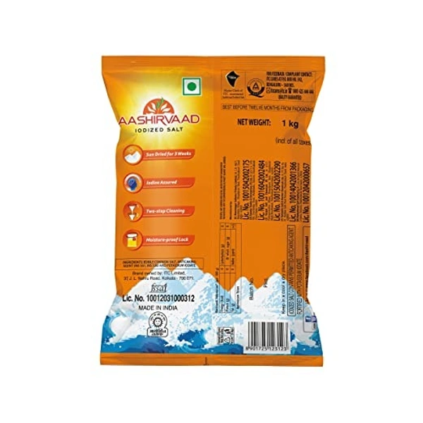 Aashirvaad Salt/ఉప్పు : 1 kg - 1 KG