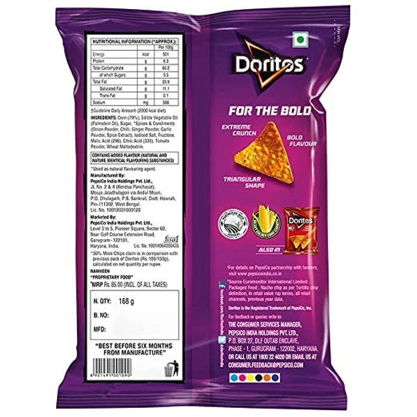 Doritos Sweet Chilli Flavour Chips : 168 gms - 168 Gms
