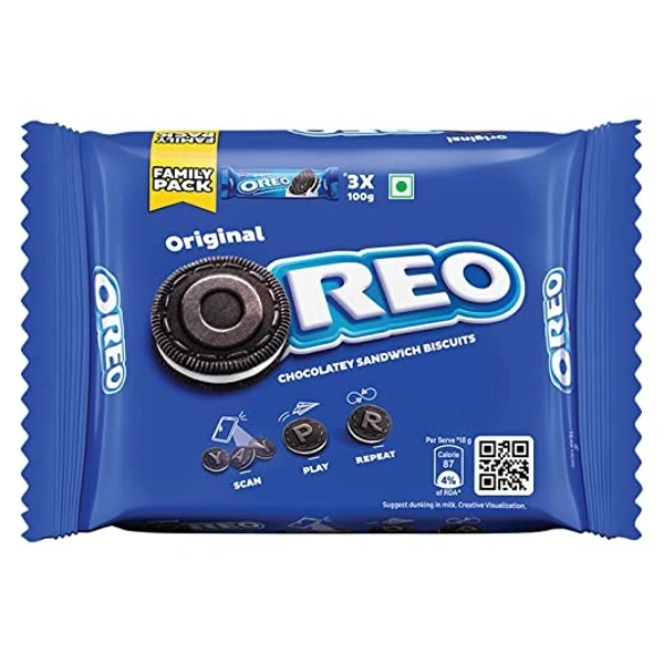 CADBURY Cadbury Oreo Original Chocolatey Sandwich Biscuits : 300 gms - 300 gms