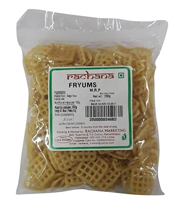 Rachana Fryums : 200 gms - 200 GMS