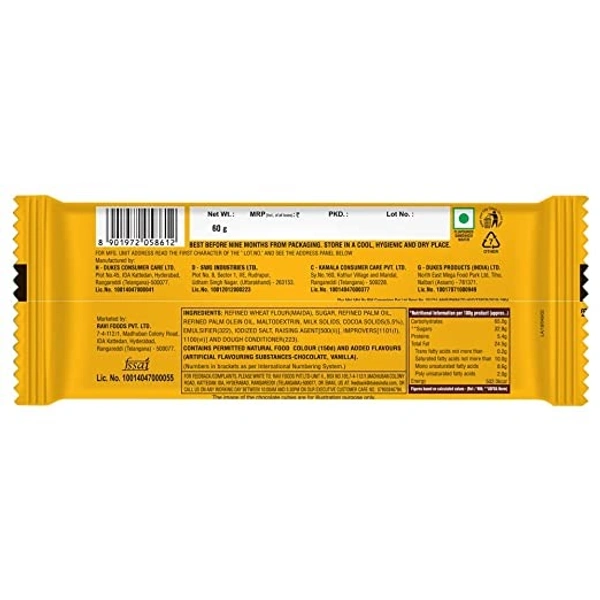 DUKES Dukes Waffy Chocolate Flavoured Wafer Biscuits : 60 gms - 60 GMS