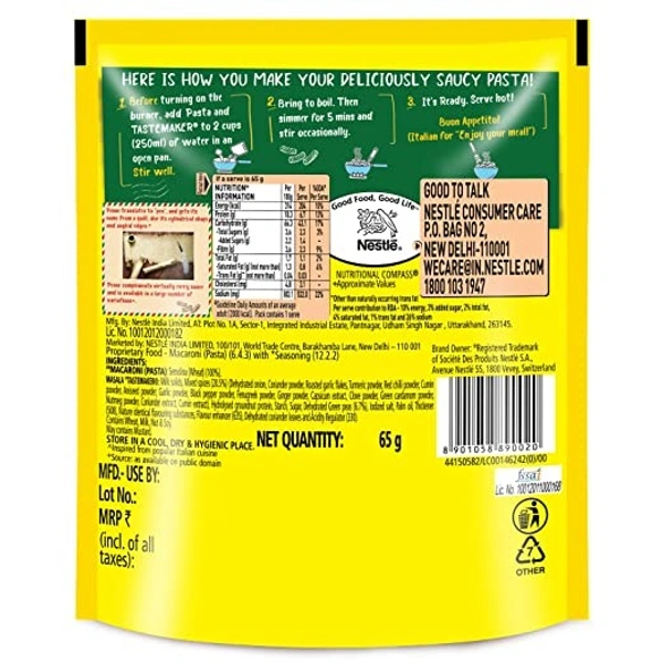 Maggi Pazzta Masala Penne : 65 gms - 65 gms