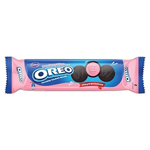 CADBURY Cadbury Oreo Strawberry Creme Biscuits : 120 gms - 120 gms