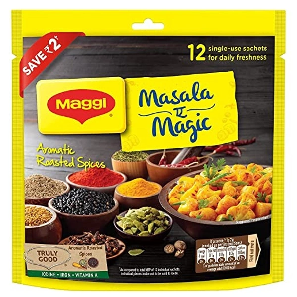 Maggi Masala-A-Magic : 72 gms - 72 GMS, (12 Sachets X 6g each)