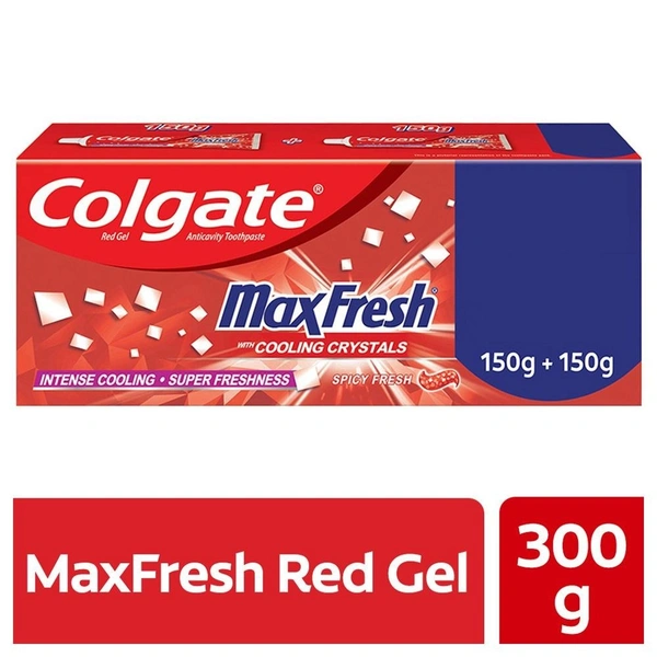 Colgate Max Fresh Spicy Fresh Red Gel Toothpaste 300 g - 300 g (Pack of 2)