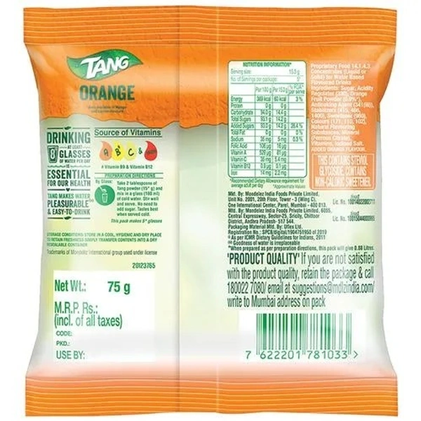 Tang Instant Drink Mix - Orange, 75 g - 75 gms