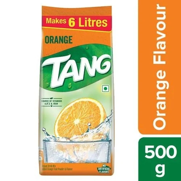 Tang Instant Drink Mix - Orange, 500 g Pouch - 500 gms, Orange