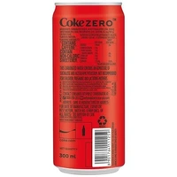 Coca Cola Zero Sugar Coke - No Calories, Refreshing, Soft Drink, 300 ml Can - 300 ml