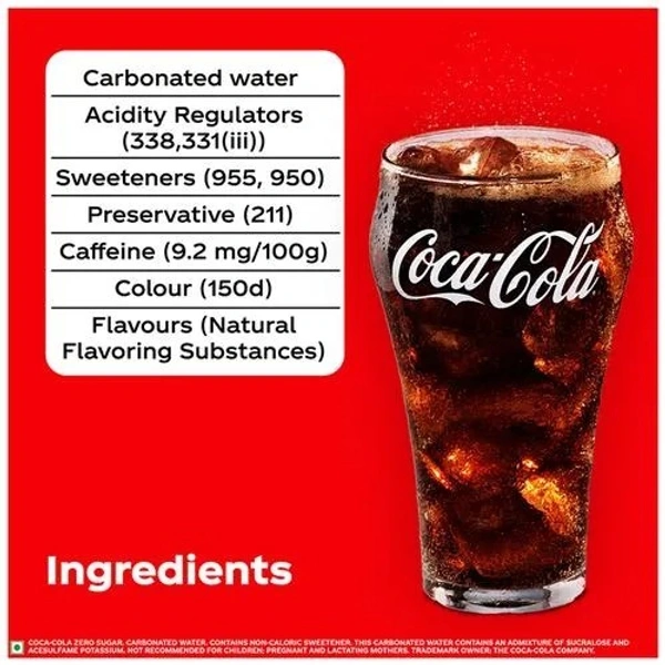 Coca Cola Zero Sugar Coke - No Calories, Refreshing, Soft Drink, 300 ml Can - 300 ml