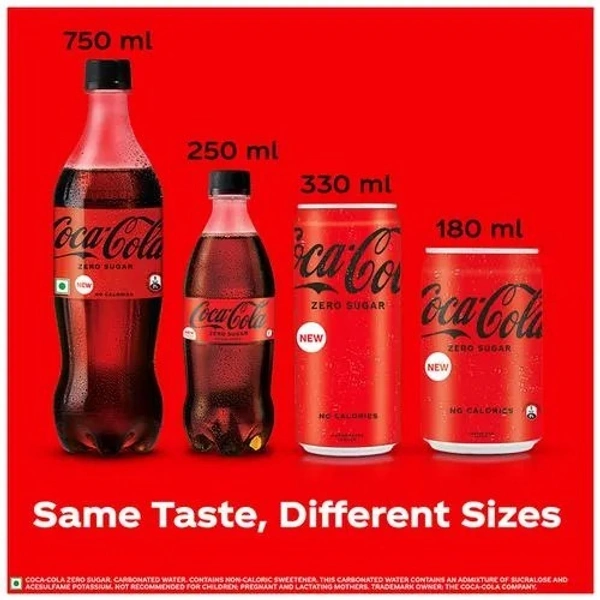 Coca Cola Zero Sugar Coke - No Calories, Refreshing, Soft Drink, 300 ml Can - 300 ml