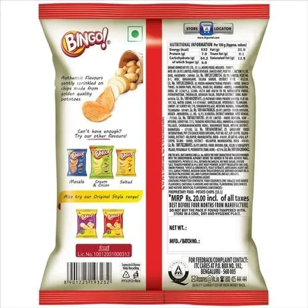 Bingo Potato Chips - Tomato 50 g Pouch - 6, 50 GMS