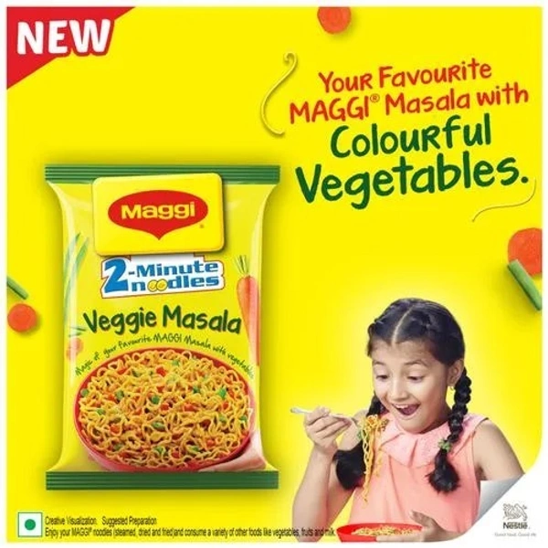MAGGI 2 Minute Instant - Veggie Masala 62 gms Pouch - 62 gms