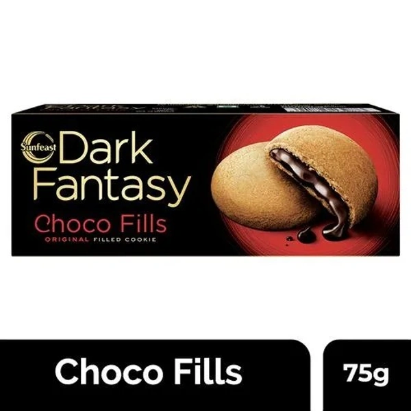SUNFEAST Sunfeast Dark Fantasy Choco Fills Cookies : 75 gms - 75 gms