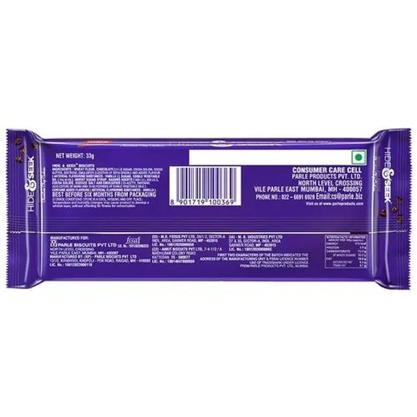Parle Hide & Seek Chocolate, 33 g Pouch - 33 gms
