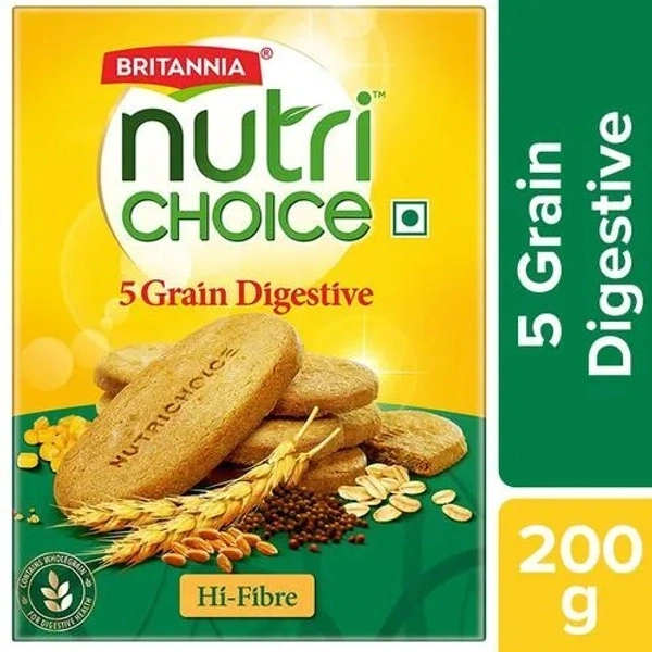 Britannia NutriChoice  Digestive Multigrain Biscuits 200 g - 200 gms