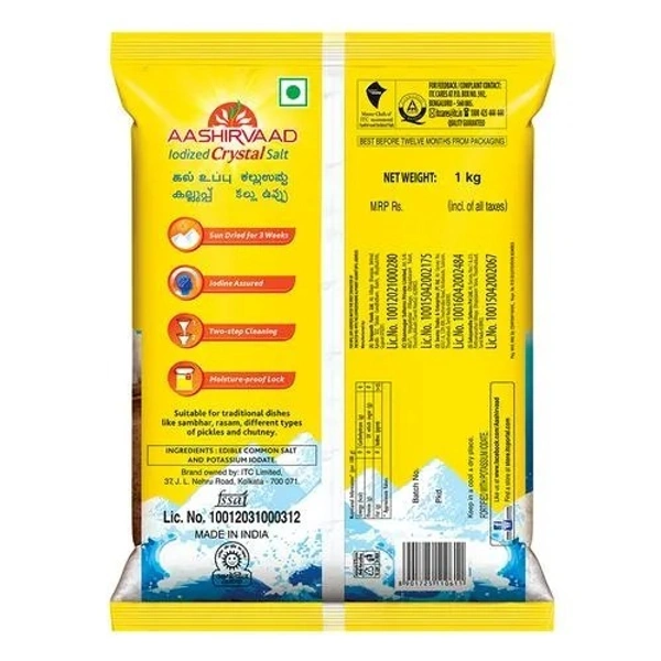 Aashirvaad Iodized Crystal Salt/క్రిస్టల్ ఉప్పు, 1 kg - 1 KG
