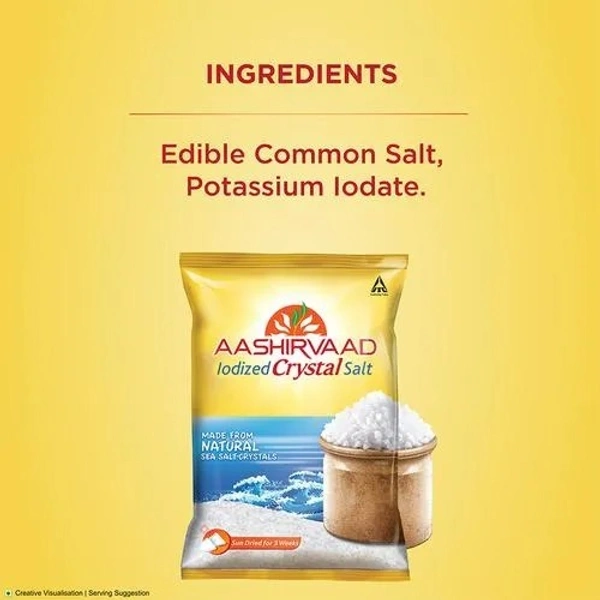 Aashirvaad Iodized Crystal Salt/క్రిస్టల్ ఉప్పు, 1 kg - 1 KG