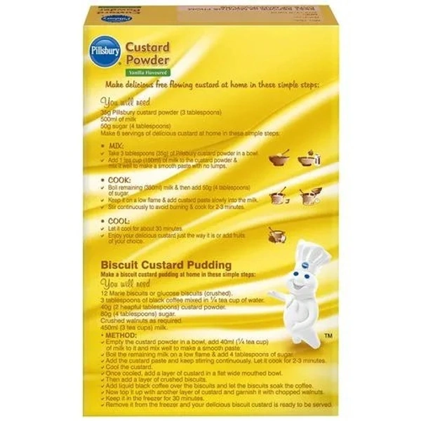 Pillsbury Custard Powder - Vanilla Flavour, 100 g Carton - 100 GMS
