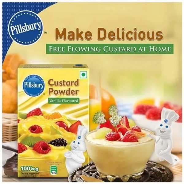 Pillsbury Custard Powder - Vanilla Flavour, 100 g Carton - 100 GMS