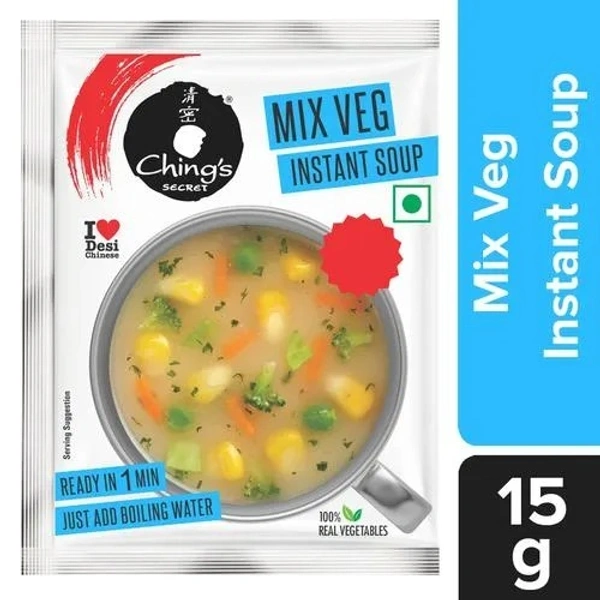 Ching'S Secret Mix Veg Instant Soup, 15 g Pouch - 15 GMS