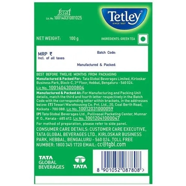Tetley Long Leaf Original Green Tea - 100 g - 100 GMS