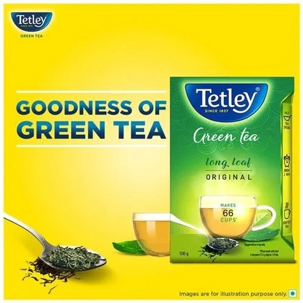 Tetley Long Leaf Original Green Tea - 100 g - 100 GMS