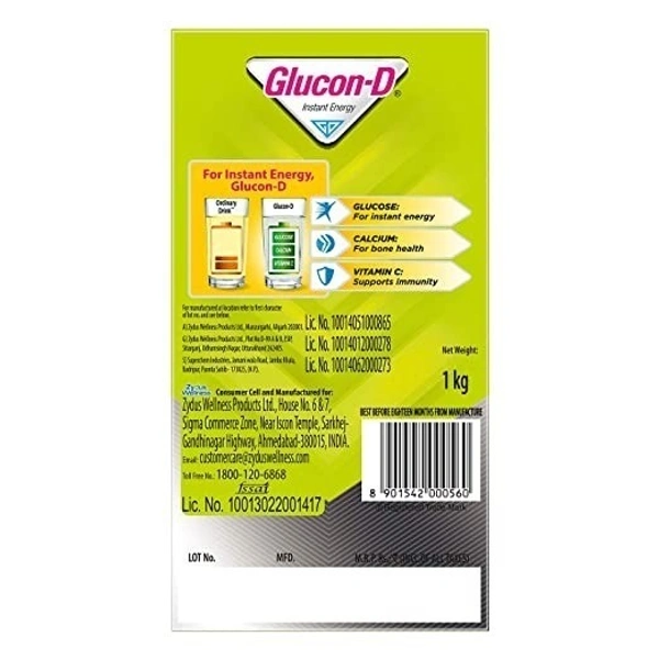 Glucon-D Instant Energy Nimbu Pani : 1 kg - 1 kg