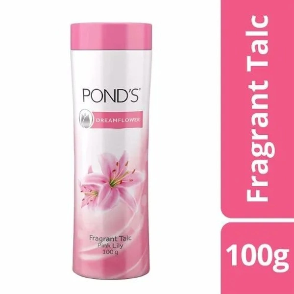 Pond's Dreamflower Fragrant Talcum Powder  100 GMS - 100 gms, Pink Lily