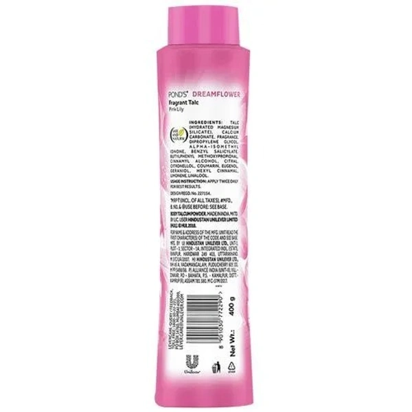 Pond's Dreamflower Fragrant Talcum Powder  400 GMS - 400 gms, Pink Lily