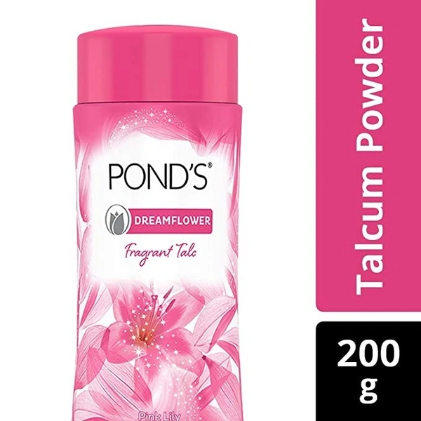 Pond's Dreamflower Fragrant Talcum Powder  200 GMS - 200 gms, Pink Lily