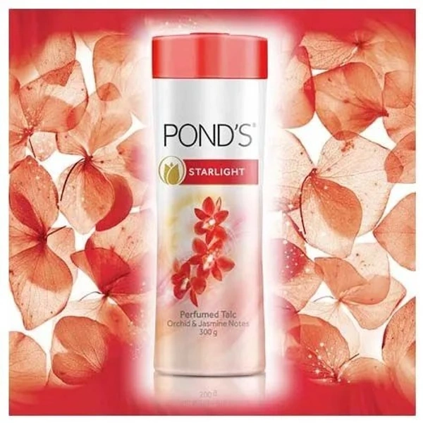 Pond's Starlight Talc : 300 gms - 300 gms, Jasmin & Orchid Notes