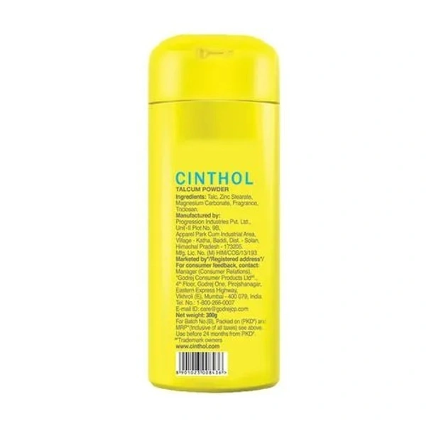 Cinthol Deo Talc - Lime Citrus Fragrance, 300 g - 300 GMS