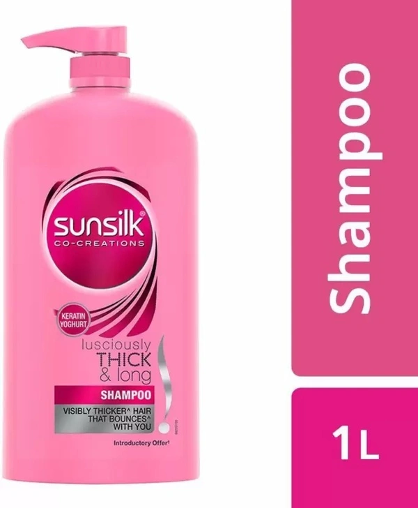 Sunsilk Luscious Thick & Long Shampoo : 1 L - 1 LITRE, Thick & Long