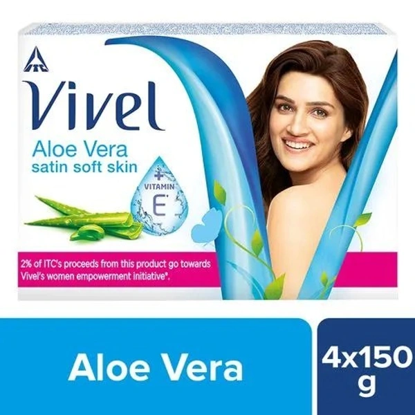 Vivel Aloe Vera Soap 150 g (Pack of 4) - 150 g (Pack of 4)