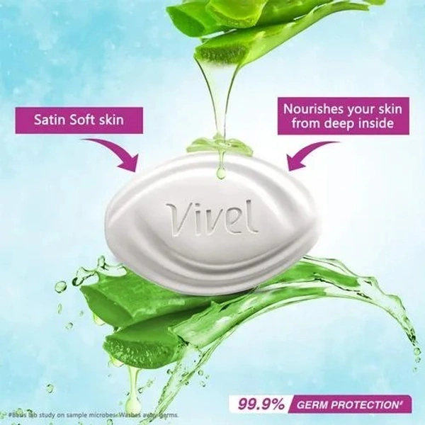 Vivel Aloe Vera Soap 150 g (Pack of 4) - 150 g (Pack of 4)