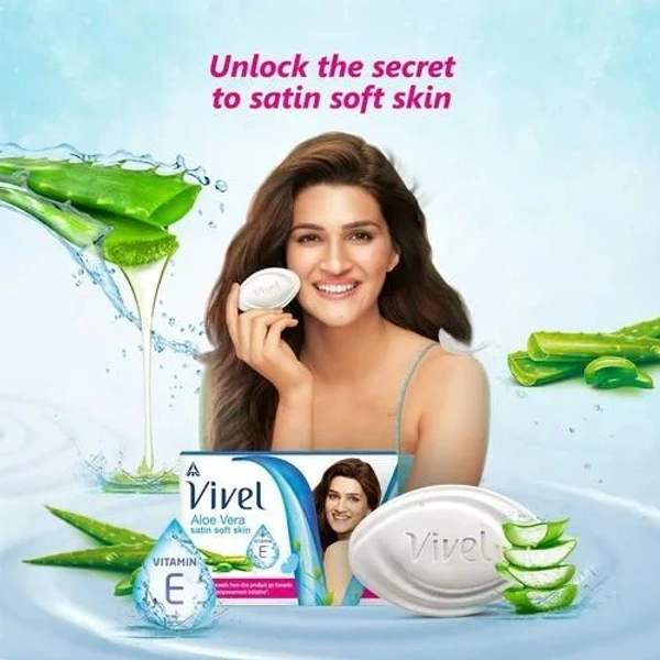Vivel Aloe Vera Soap 150 g (Pack of 4) - 150 g (Pack of 4)