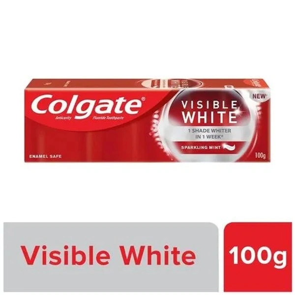 Colgate Visible White Toothpaste : 100 gms - 100 GMS, Visible White