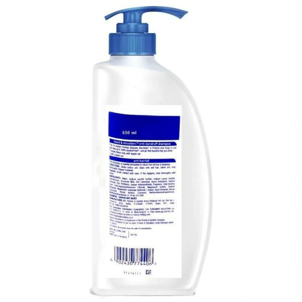 Head & shoulders Anti-Dandruff Shampoo - Anti Hairfall, 650 ml - 650 ML, Anti Hairfall