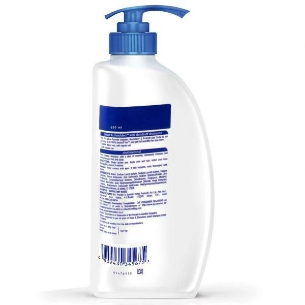 Head & shoulders Cool Menthol Anti-Dandruff Shampoo 650 ML - 650 ML, Cool Menthol
